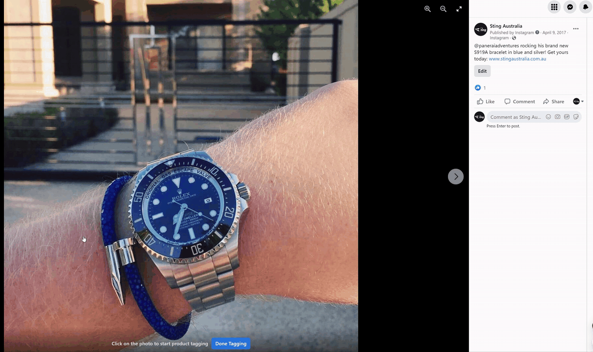 How to tag products on Facebook photo