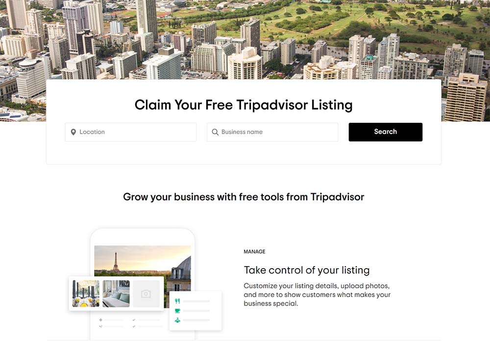 Image of the Tripadvisor Management Centre